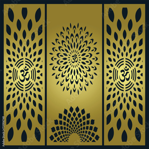 Om Jali design, Om cnc cut jali, corian jali for Temple Mandir door Window etc.