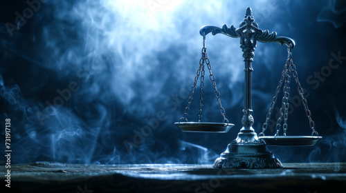 Scales of justice, the concept of justice.