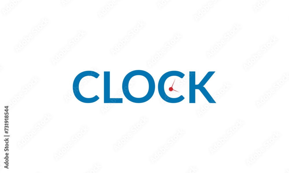 text clock logo vector illustration, creative latter C clock logo. text clock logo vector illustration, creative latter C clock logo.