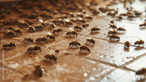 Bee Infestation in the kitchen, portraying the need for swift pest control to maintain hygiene and health © David