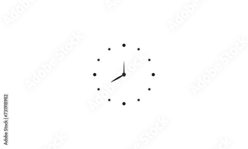 Vector clock logo illustration design.