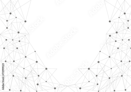 Geometric background with connected line and dots. Irregular triangles,Scientific concept for your design. Medical, technology, science background