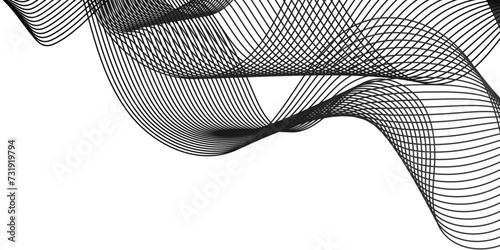 Modern seamless abstract dynamic flowing wave lines background, geometric modern wave lines pattern on white background, abstract geometric technology relaxing wallpaper.