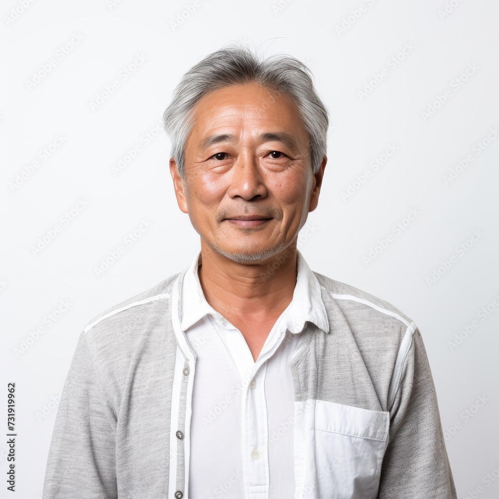 Portrait of a senior Asian man possibly for healthcare or lifestyle context Portrait of a senior Asian man possibly for healthcare or lifestyle context