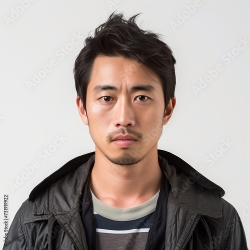 Portrait of a Young Asian Man for Fashion or Modeling Industry