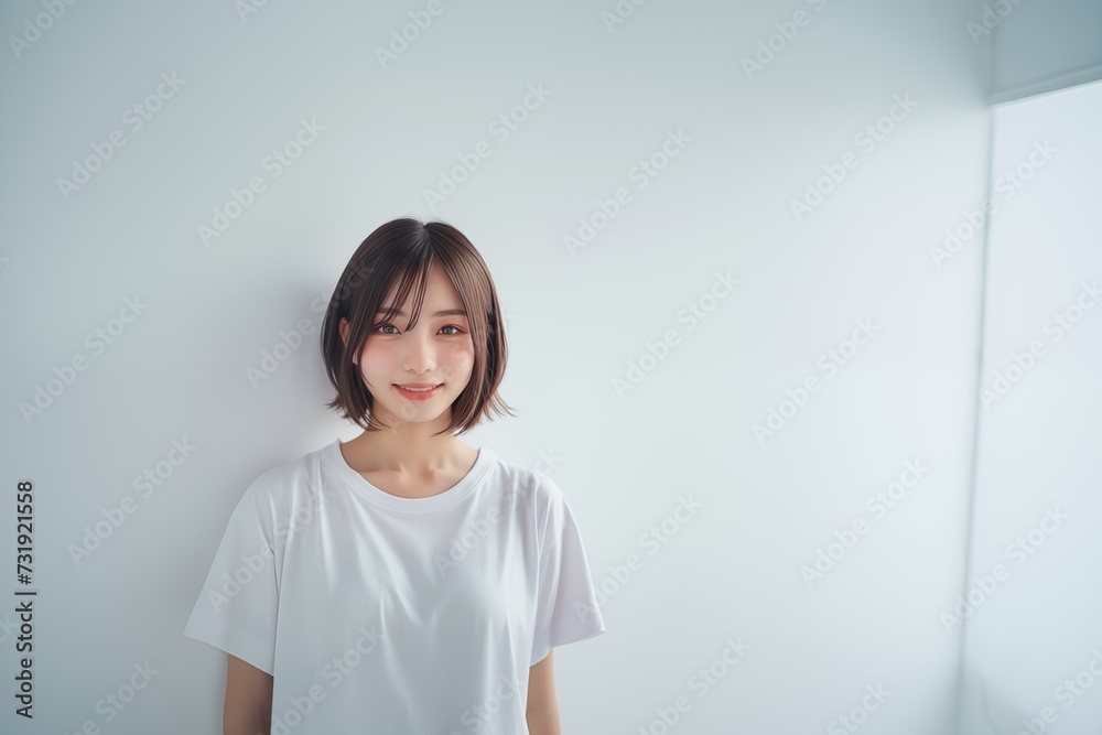 10代の微笑む美しい女性