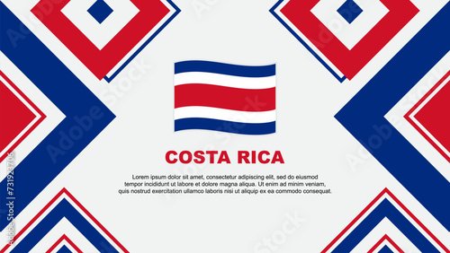 Costa Rica Flag Abstract Background Design Template. Costa Rica Independence Day Banner Wallpaper Vector Illustration. Costa Rica Independence Day