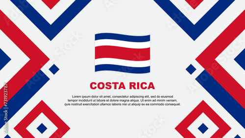 Costa Rica Flag Abstract Background Design Template. Costa Rica Independence Day Banner Wallpaper Vector Illustration. Costa Rica Template