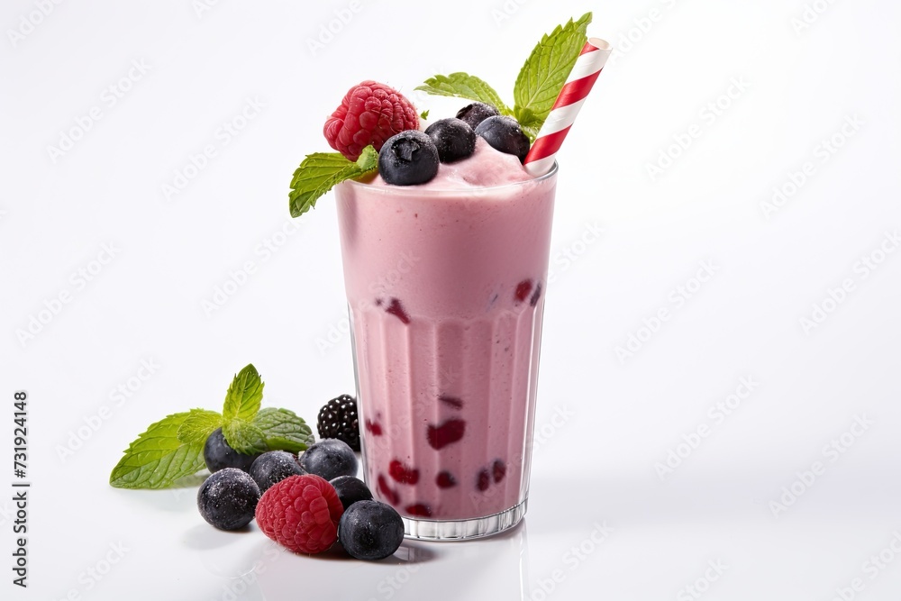 berry milkshake close up berry milkshake close up