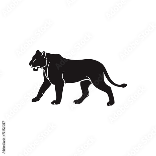 lioness vector silhouette
