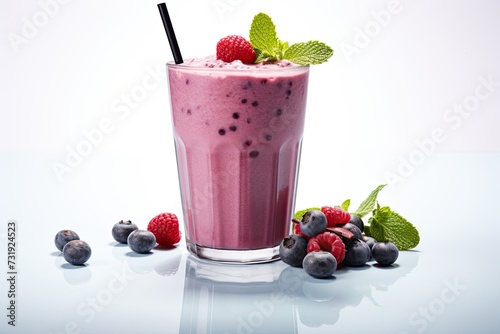 berry milkshake close up