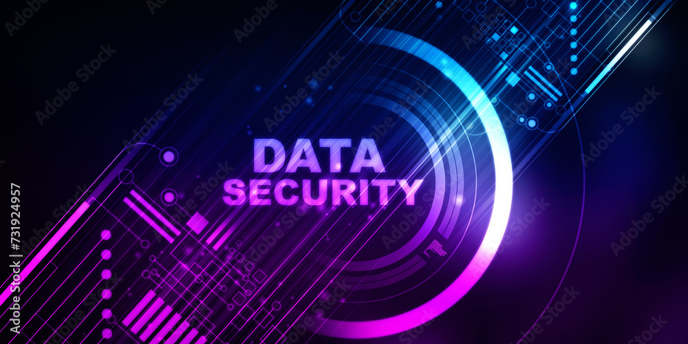 2d illustration abstract data security