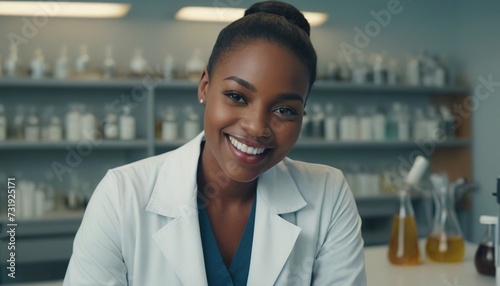 black female lab assistant, black girl in the lab, black female health worker, lab worker