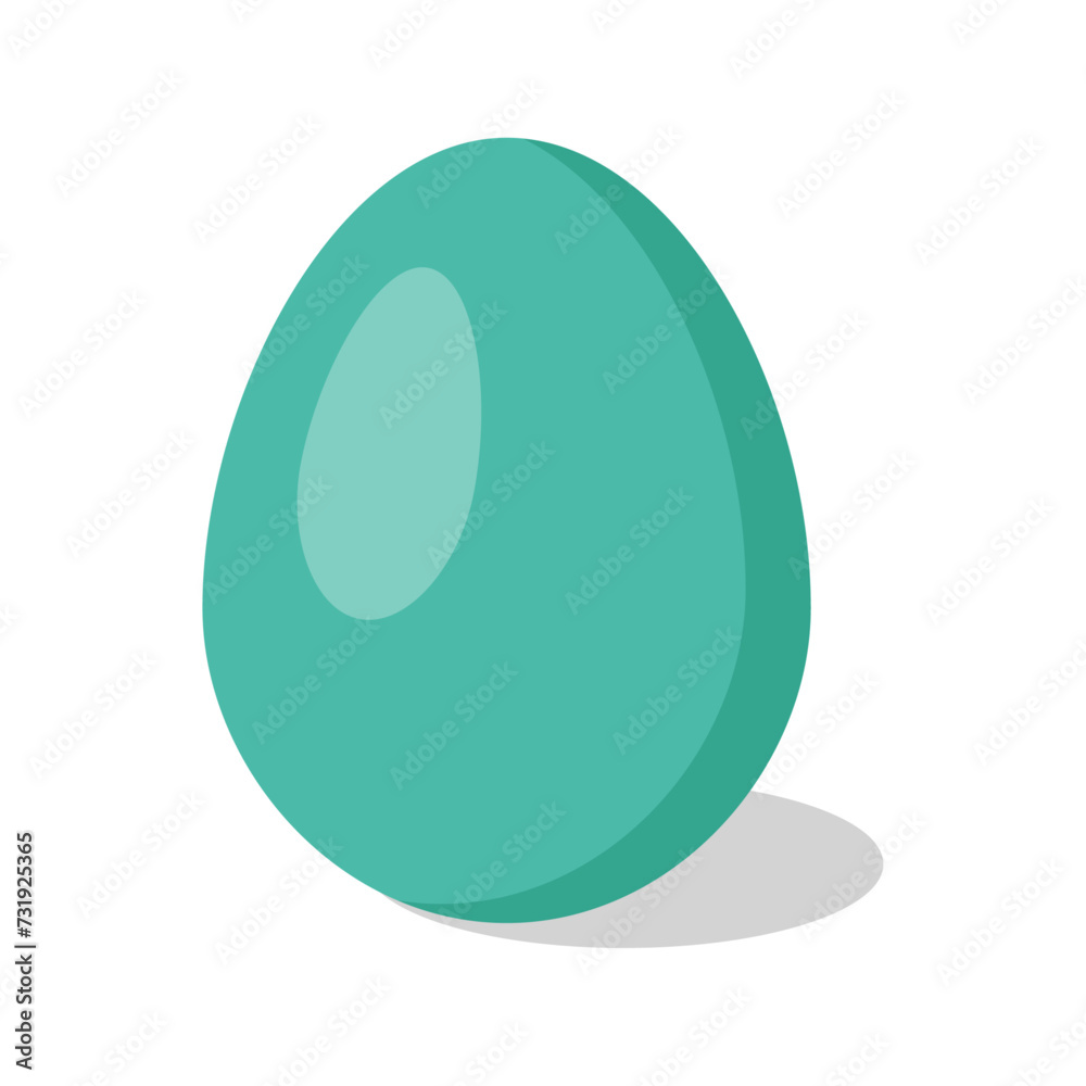 Turquoise Egg. Happy Easter. Turquoise Easter Egg. Design elements for holiday cards. Cartoon flat style Vector illustration. Turquoise Egg. Happy Easter. Turquoise Easter Egg. Design elements for holiday cards. Cartoon flat style Vector illustration.