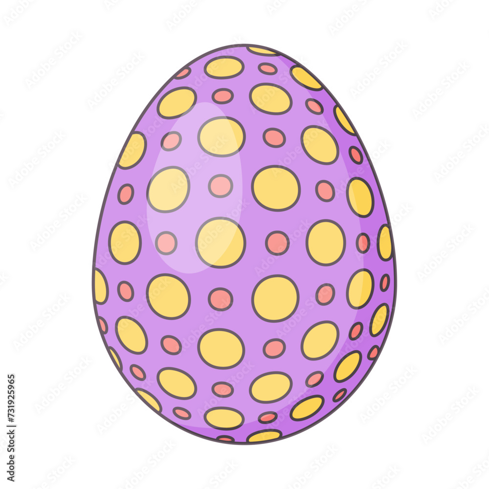 Easter Egg with ornament. Retro Design elements for holiday cards. Happy Easter. Cartoon flat, retro style Vector illustration. Easter Egg with ornament. Retro Design elements for holiday cards. Happy Easter. Cartoon flat, retro style Vector illustration.