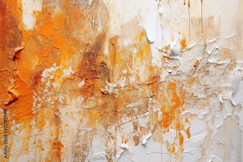 Abstract watercolor orange and white on a wall for textures. Happy, joyful and spiritual life concept. Fresh and optimistic tones to background or wallpaper.