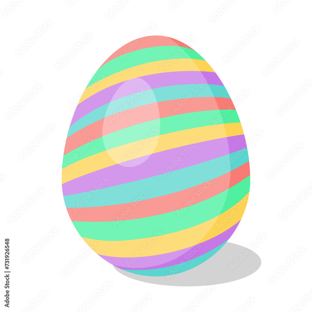 Easter Egg with pattern. Design elements for holiday cards. Happy Easter. Cartoon flat style Vector illustration. Easter Egg with pattern. Design elements for holiday cards. Happy Easter. Cartoon flat style Vector illustration.