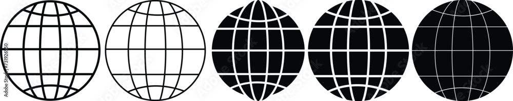 World Globe vector icons flat illustration. World Globe vector icons flat illustration.