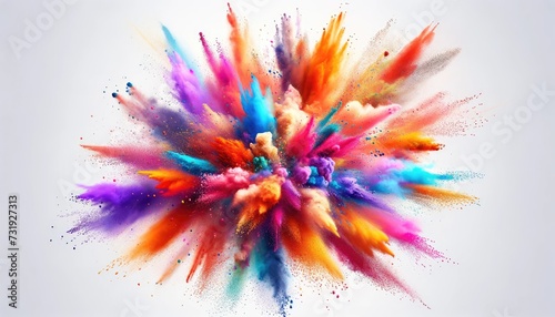 Colorful Celebration: Dynamic Powder Explosion