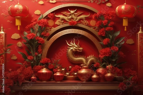 Chinese New Year Background Chinese Dragon