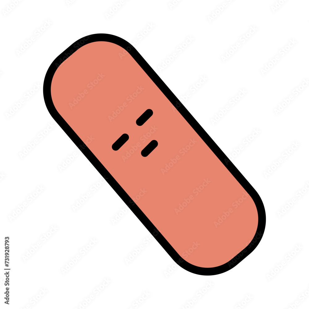 Plaster Band Medical Filled Outline Icon Plaster Band Medical Filled Outline Icon