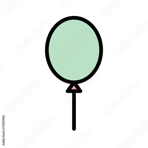 Air Balloon Partry Filled Outline Icon photo