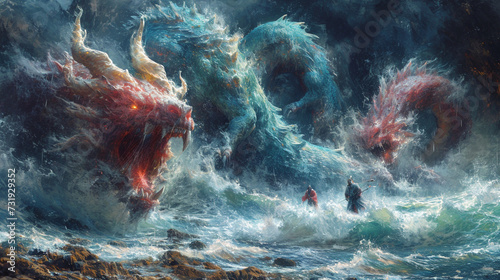 Four great beasts of the sea, the book of revelations
