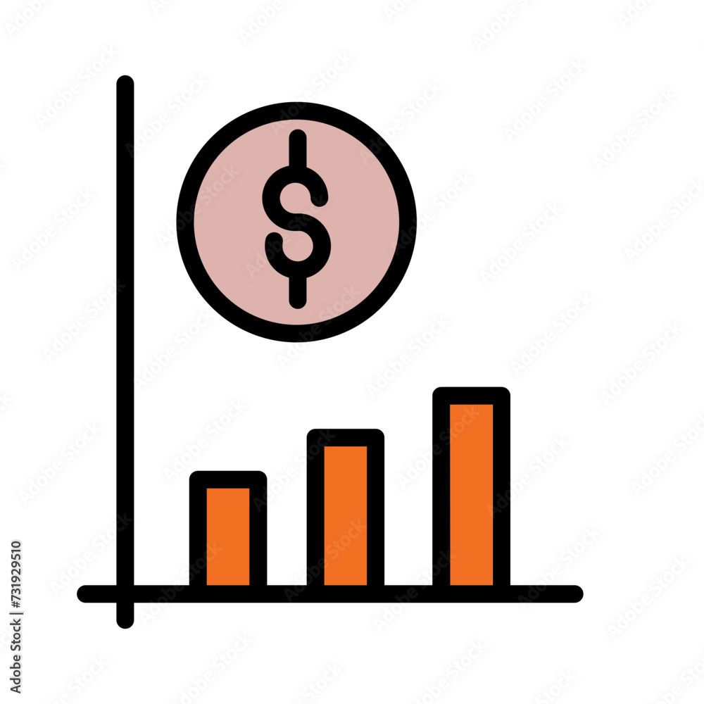 Analytics Arrow Chart Filled Outline Icon Analytics Arrow Chart Filled Outline Icon