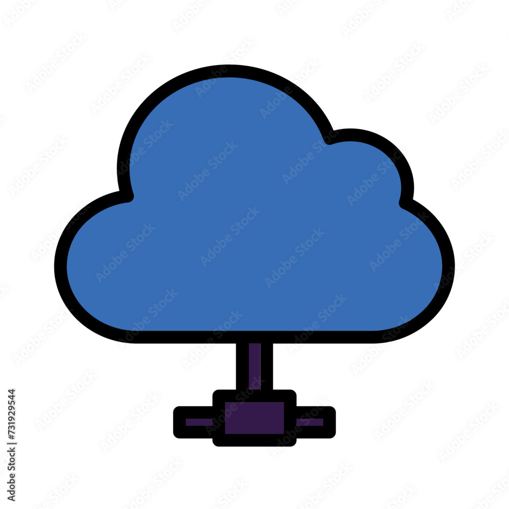 Analysis Cloud Data Filled Outline Icon Analysis Cloud Data Filled Outline Icon