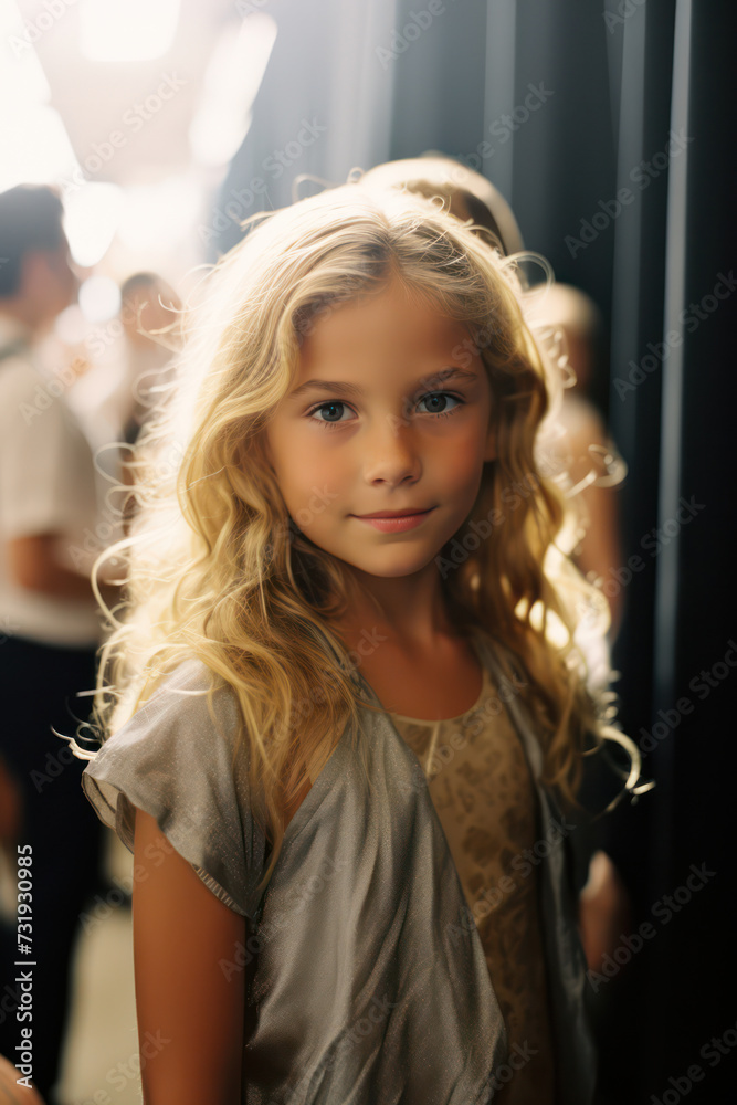 Happy Girl with Cute Expression, Portrait of a Young Caucasian Female with Pretty Blond Hair, Isolated on White Background Happy Girl with Cute Expression, Portrait of a Young Caucasian Female with Pretty Blond Hair, Isolated on White Background