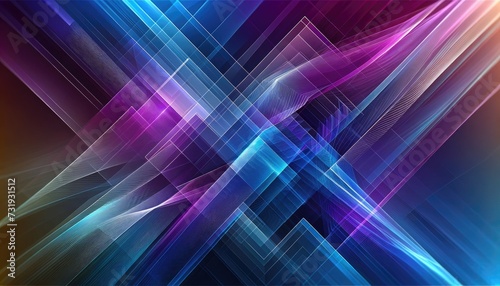 Futuristic Diagonal Lines in Purple and Blue