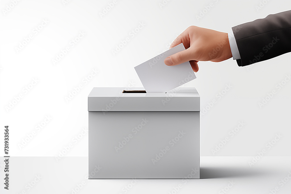 close up of person placing paper into voting box close up of person placing paper into voting box
