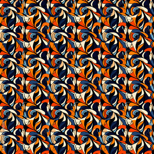Abstract Colorful Seamless Pattern design, Textile
