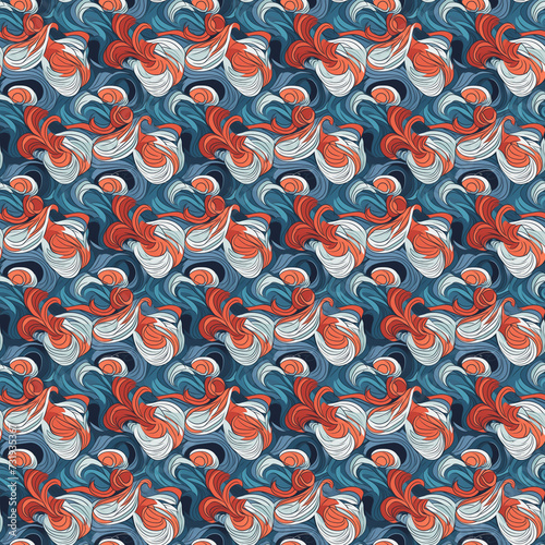 Abstract Colorful Seamless Pattern design, Textile