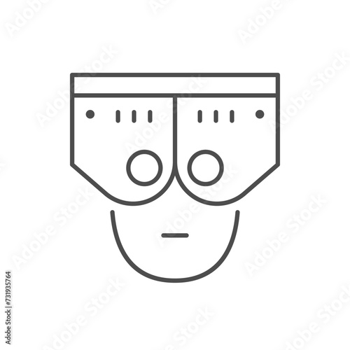 Vision examination line outline icon