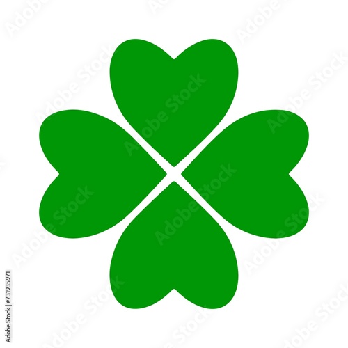 Shamrock clip art St Patricks Day design on plain white transparent isolated background for card, shirt, hoodie, sweatshirt, apparel, tag, mug, icon, poster or badge