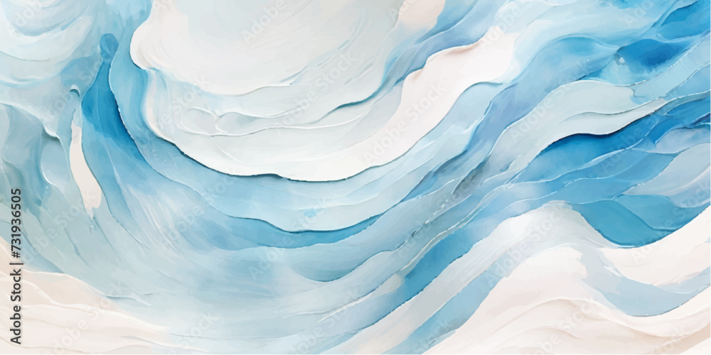 Obraz premium abstract soft blue and white abstract water color ocean wave texture background. Banner Graphic Resource as background for ocean wave and water wave abstract graphics 