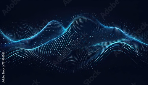 Dynamic Digital Blue Dot Wave Background