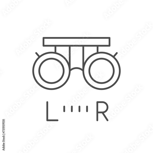 Eye examination tool line icon