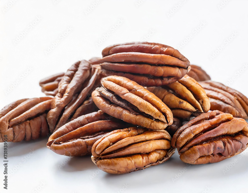 mucchio Noci pecan sgusciate mucchio Noci pecan sgusciate