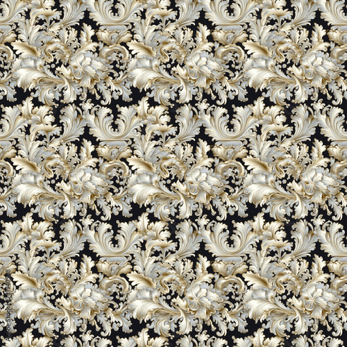 Baroque design Seamless pattern, elegant, royal design