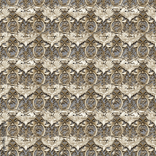 Baroque design Seamless pattern, elegant, royal design
