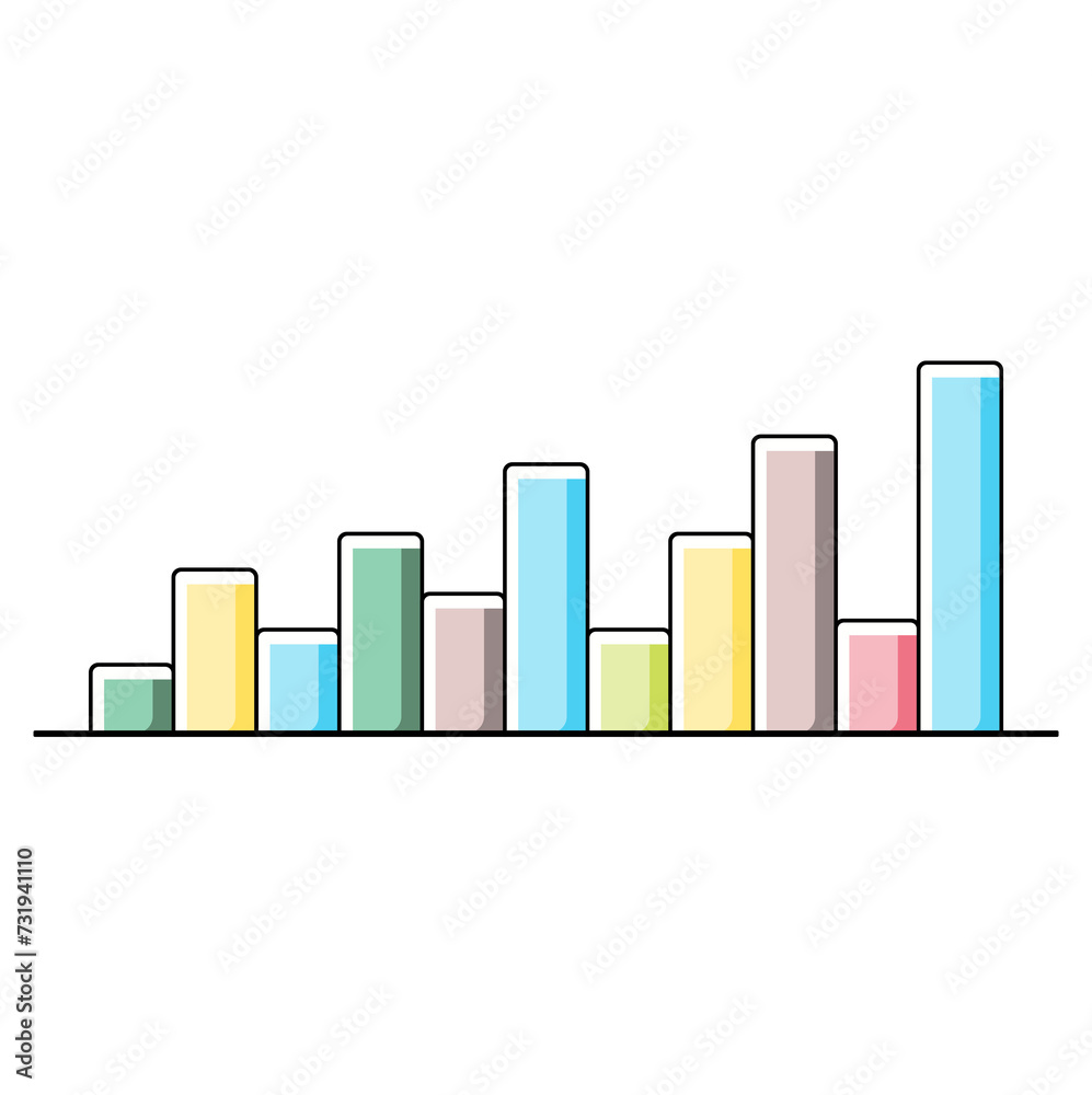 business graph cute colorful business graph cute colorful