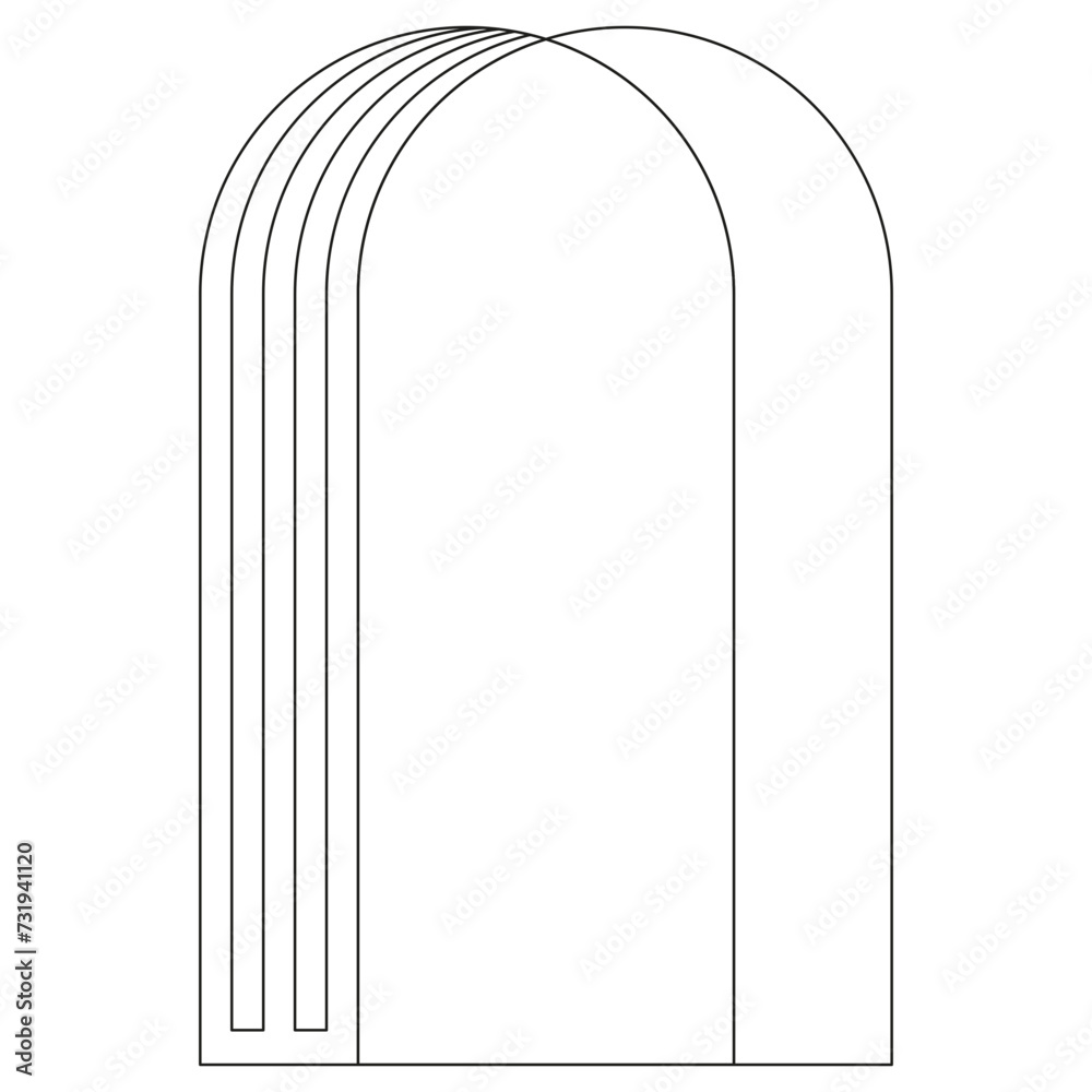 Boho frame arch vector illustration modern minimalistic retro aesthetic linear arc portal logo bohemian design element mystical geometric abstract border Boho frame arch vector illustration modern minimalistic retro aesthetic linear arc portal logo bohemian design element mystical geometric abstract border
