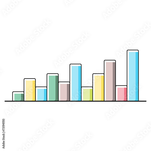 business graph cute colorful