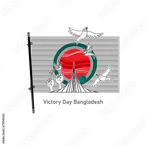 Obraz na plátně Bangladeshi Freedom Fighter Soldier Stands Guard Front National