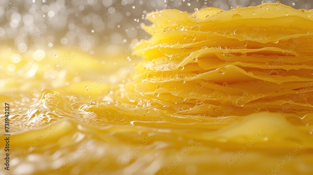 a close up view of a yellow flower with water droplets on the petals and on the petals it looks like it is floating in the air. a close up view of a yellow flower with water droplets on the petals and on the petals it looks like it is floating in the air.