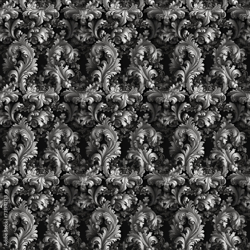 Baroque design Seamless pattern, elegant, royal design