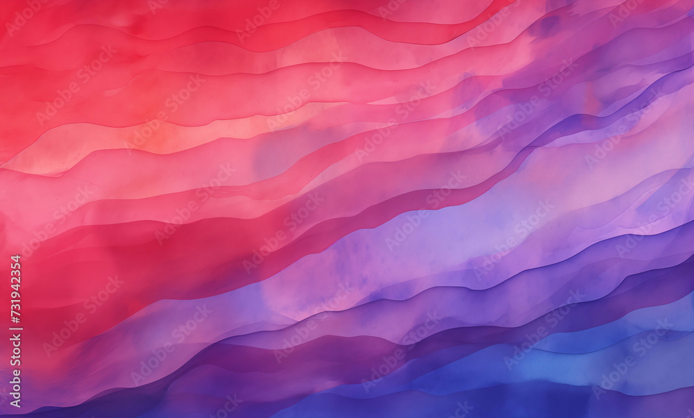 Red purple abstract watercolor background with blur effect