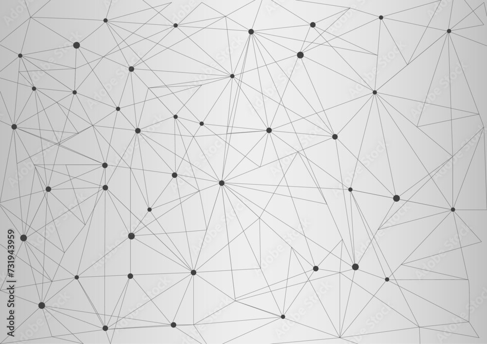 Connecting dots and lines for global network connection concept